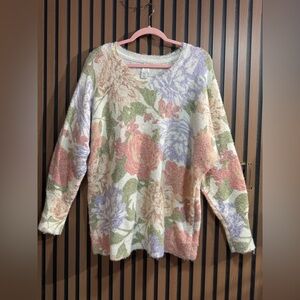 Joie Cream and Pink Knit sweater Sz 1X‎